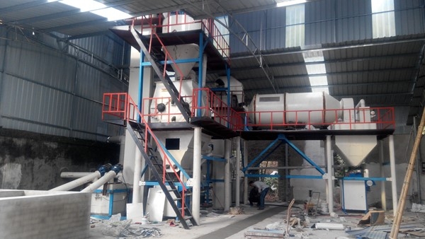 滾筒式無(wú)機(jī)?；⒅楸厣皾{生產(chǎn)線